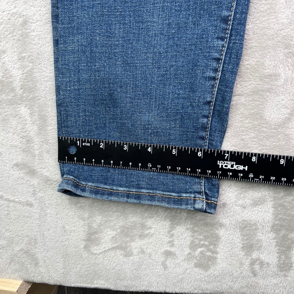 Lee Extreme Motion MVP Jeans Mens 32x30 Blue Solid Straight Fit Tapered Leg - Picture 8 of 14